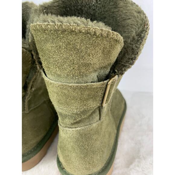 Style & Co Olive Green Suede Shearling Lined Mid-Calf Boots size 7 - Picture 5 of 8